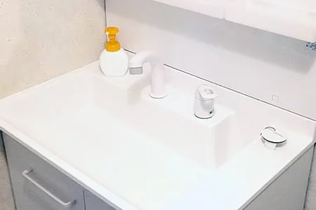 清掃後の洗面所